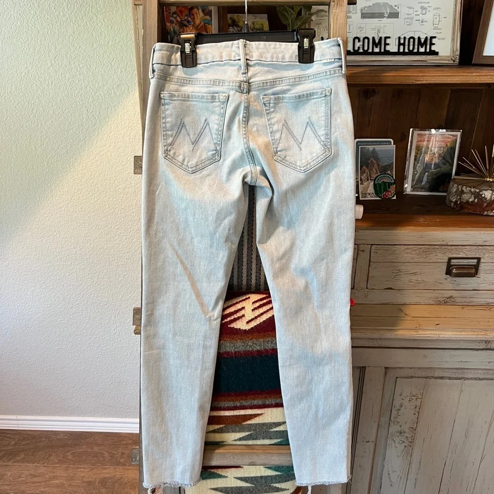 MOTHER X candice women’s The Looker ankle fray in Angel with 100 wings size 27